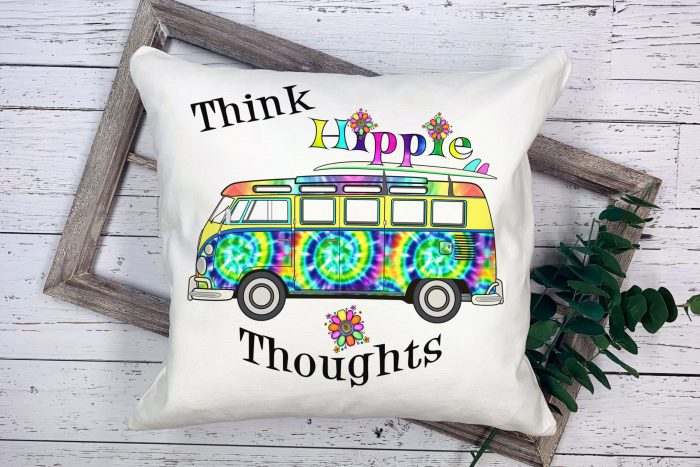 Think Hippie Thoughts Tie Dye Design