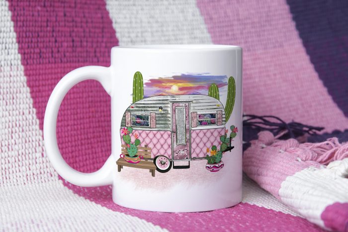 Cactus Chic Pink Camper