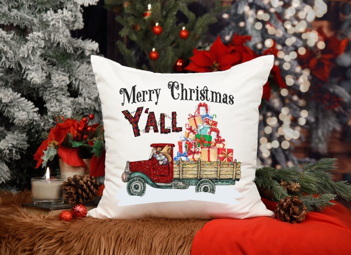 Merry Christmas Yall Gnome Pillow