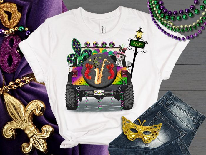 Mardi Gras Jeep T shirt