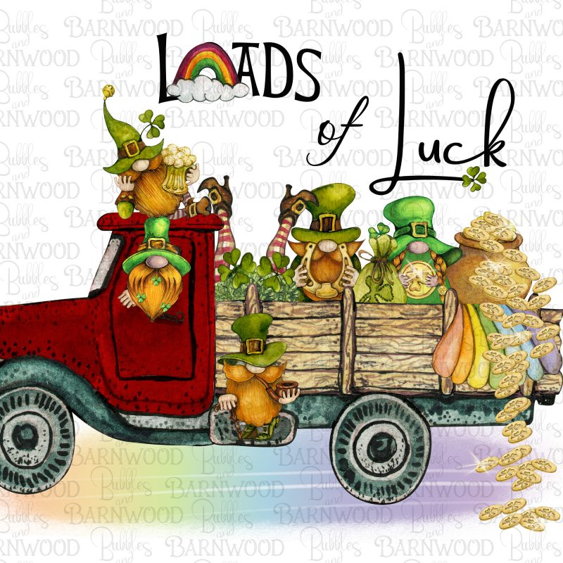 St patrick's day Truck with Gnomes